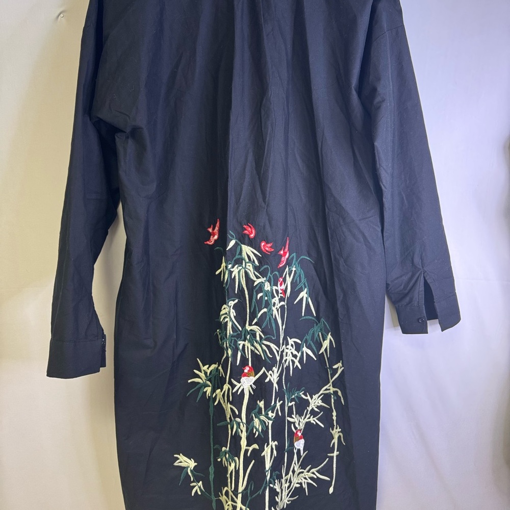 Black Embroidered Tunic Dress 6